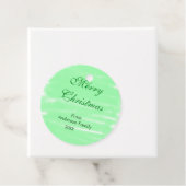 パステルグリーンウォーター色メリークリスマスボモダンー フェイバータグ (インサイチュ)