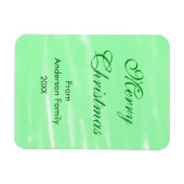 パステルグリーンウォーター色メリークリスマスボモダンー マグネット (横)