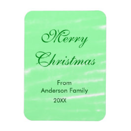 パステルグリーンウォーター色メリークリスマスボモダンー マグネット