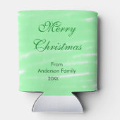 パステルグリーンウォーター色メリークリスマスボモダンー 缶クーラー (裏面)
