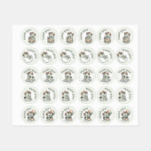 パステルグリーンオレンジベビードラゴンサンキュー ラベル (シート)