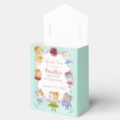 パステルグリーンオールバレリナキャット子供の誕生日パーティー フェイバーボックス (オープン)