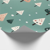 パステルグリーンクリスマスラッピング紙 ラッピングペーパー (角)