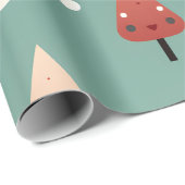 パステルグリーンクリスマスラッピング紙 ラッピングペーパー (ロールコーナー)