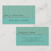 パステルグリーングリッターパターンビジネスカード 名刺 (正面/裏面)