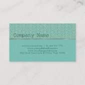 パステルグリーングリッターパターンビジネスカード 名刺 (裏面)