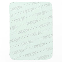 パステルグリーングレイ名前をカスタムする繰り返しシンプル