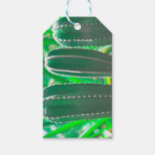 パステルグリーンサボテン葉植物 ギフトタグ (正面)