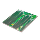 パステルグリーンサボテン葉植物 タイル (側面)