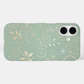 パステルグリーンシェードフローラモチーフ Case-Mate iPhoneケース (裏面 (横))