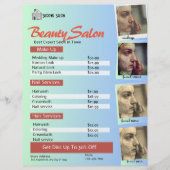 パステルグリーンスカイブルーサロン価格表 チラシ (正面)