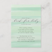パステルグリーンストライプベビーカード用ブック エンクロージャーカード (正面)