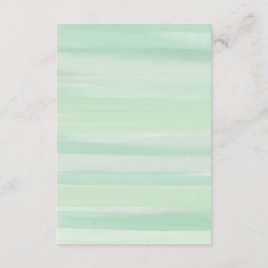 パステルグリーンストライプベビーカード用ブック エンクロージャーカード (裏面)