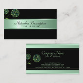 パステルグリーンストライプ 名刺 (正面/裏面)