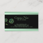 パステルグリーンストライプ 名刺 (裏面)