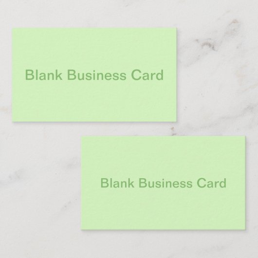 パステルグリーンティーリーフカ無地のラー 名刺 (正面/裏面)