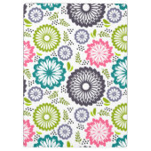 パステルグリーンティール（緑がかった色）花ヴィンテージフローラ名 クリップボード (裏面)