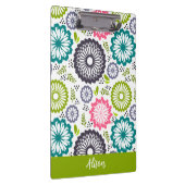 パステルグリーンティール（緑がかった色）花ヴィンテージフローラ名 クリップボード (右)