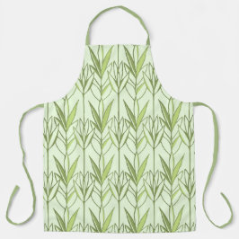 パステルグリーントロピカルリーフ自然デコパターン エプロン