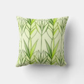 パステルグリーントロピカルリーフ自然デコパターン クッション (裏面)