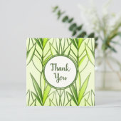 パステルグリーントロピカルリーフ自然デコパターン シーズンカード (スタンド正面)