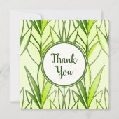 パステルグリーントロピカルリーフ自然デコパターン シーズンカード (正面)