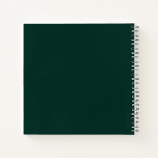 パステルグリーンハートやる気を起こさせる引用文エメラルド ノートブック (裏面)