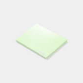 パステルグリーンハーフトーン勾配モダン名前をカスタムする ポストイット (アングル)