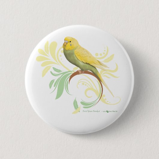 パステルグリーンパレーケ 缶バッジ (正面)