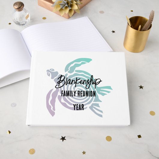 パステルグリーンパープルトバルタートルファミリー懇親会 ゲストブック (正面見開き)