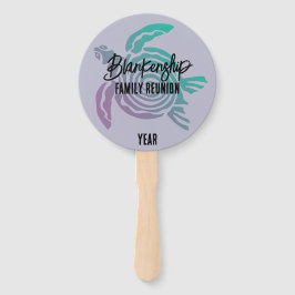 パステルグリーンパープルトバルタートルファミリー懇親会 ハンドファン