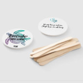 パステルグリーンパープルトバルタートルファミリー懇親会 ハンドファン (組立なし)