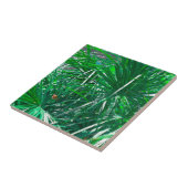 パステルグリーンパームツリープラント葉 タイル (側面)