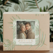 パステルグリーンパームツリーホリデーフォト