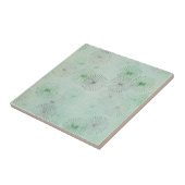 パステルグリーンフローラプリントヴィンテージパタ日本のーン タイル (側面)