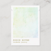 パステルグリーンプラスター抽象芸術ネックレスディスプレイ 名刺 (正面)