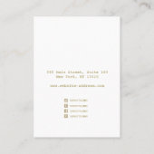 パステルグリーンプラスター抽象芸術ネックレスディスプレイ 名刺 (裏面)