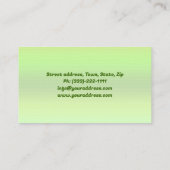 パステルグリーンヘルシーライフ/栄養士カード 名刺 (裏面)