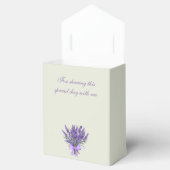 パステルグリーンボウフローララベンダーブライダルシャワー フェイバーボックス (オープン)