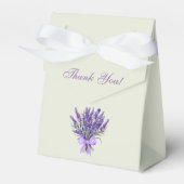 パステルグリーンボウフローララベンダーブライダルシャワー フェイバーボックス (正面サイド)