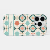 パステルグリーンモロッコタイル オーダーメイド iPhoneケース (裏面横)