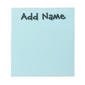 パステルグリーンユニークパーソナライズされた先生 ノートパッド (正面)