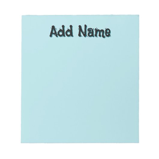 パステルグリーンユニークパーソナライズされた先生 ノートパッド (正面)