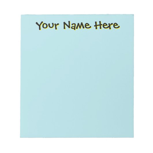 パステルグリーンユニークパーソナライズされた先生 ノートパッド (正面)