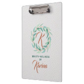 パステルグリーンユーカリプスリース クリップボード (左)