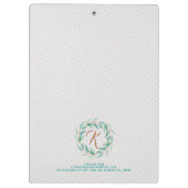 パステルグリーンユーカリプスリース クリップボード (裏面)