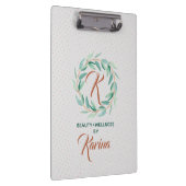 パステルグリーンユーカリプスリース クリップボード (右)