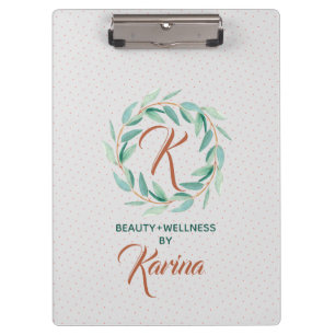 パステルグリーンユーカリプスリース クリップボード