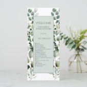 パステルグリーンユーカリプトゥスフォージズ結婚式 プログラム (スタンド正面)