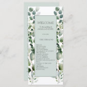 パステルグリーンユーカリプトゥスフォージズ結婚式 プログラム (正面/裏面)